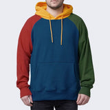 Primaire kleurblok menselijke hoodie