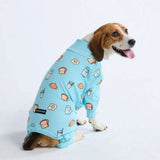 Human Pyjama Top - Breakfast - Blauw