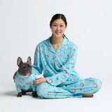 Human Pyjama Top - Breakfast - Blauw