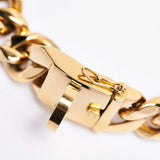 Colar corrente de ouro 20 mm elo cubano