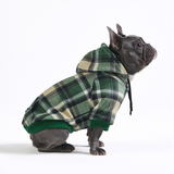 Green Plaid Hoodie||size:L,XL