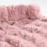 Cama de Lujo Calmante y Suave con Funda para Sofá - Rosa