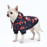 Christmas Dog Hoodie - Black Howdy Holidays||size:S