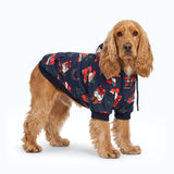 Christmas Dog Hoodie - Black Howdy Holidays||size:2XL