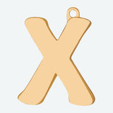 Etiqueta de joyería con letra inicial - X