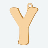 Etiqueta de joyería con letra inicial - Y