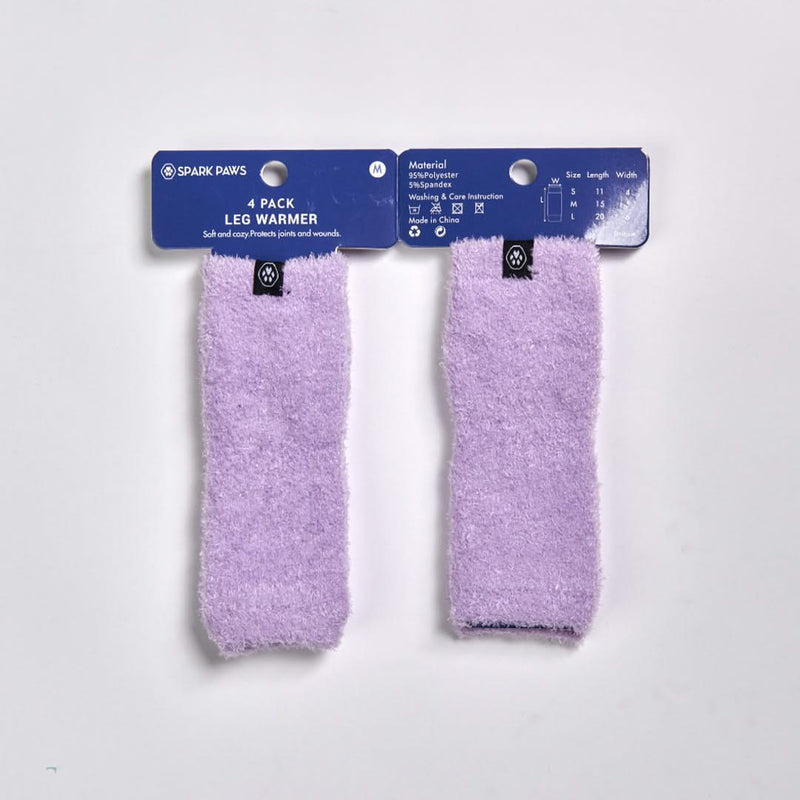 Stretchy Fleece Dog Leg Warmer Sleeves - Purple