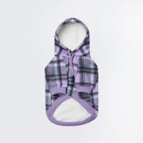 Purple Plaid Dog Hoodie