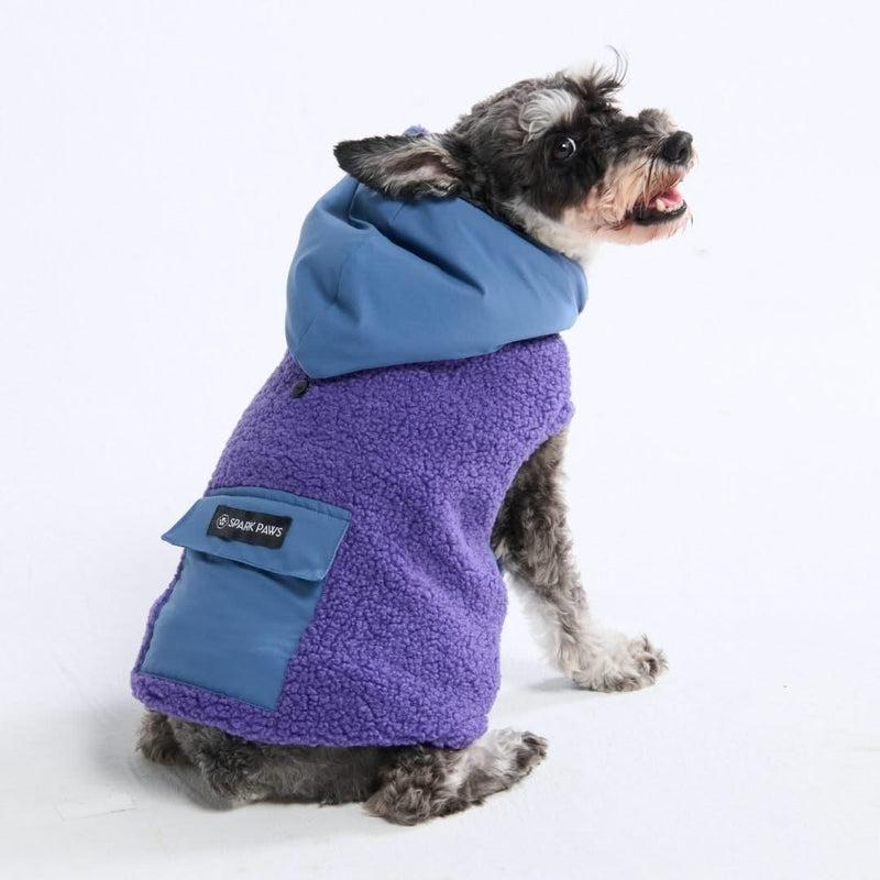 Reversible Sherpa Jacket - Purple and Blue