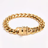 Gold Chain Dog Collar 20mm