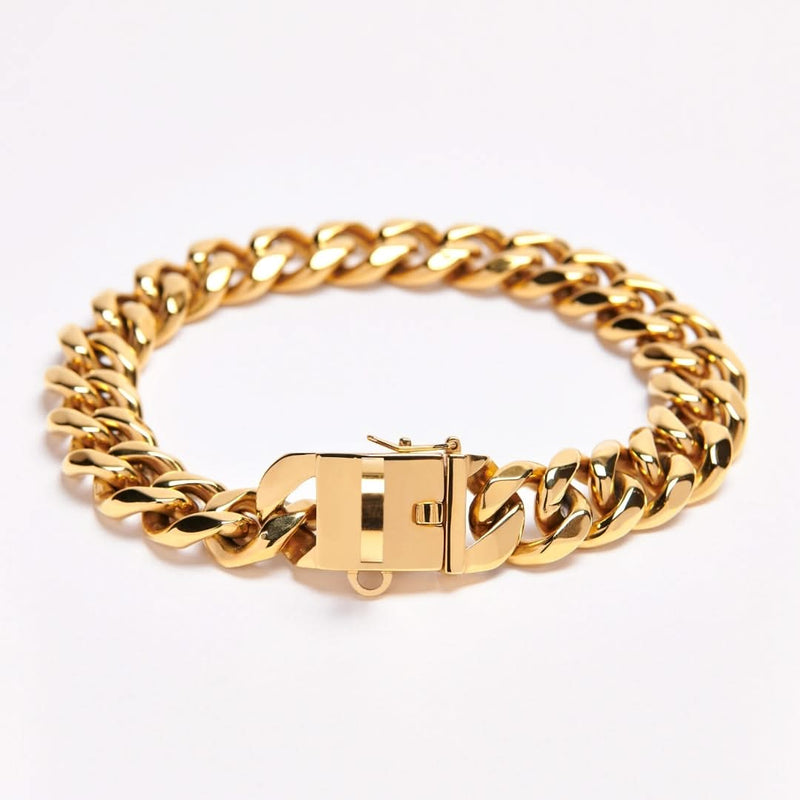 Gold Chain Dog Collar 20mm