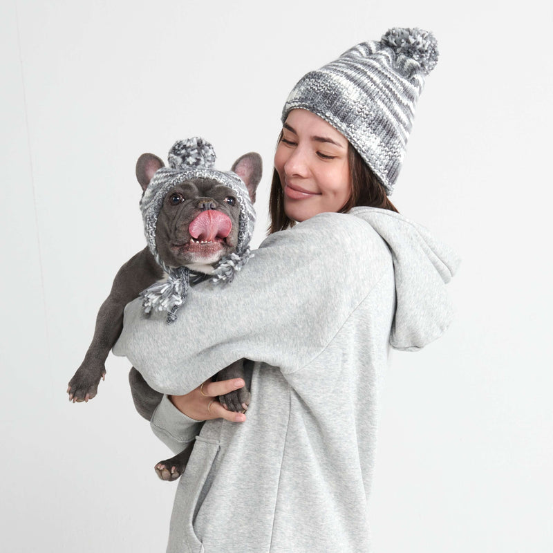 Knit Matching Human Pom Hats