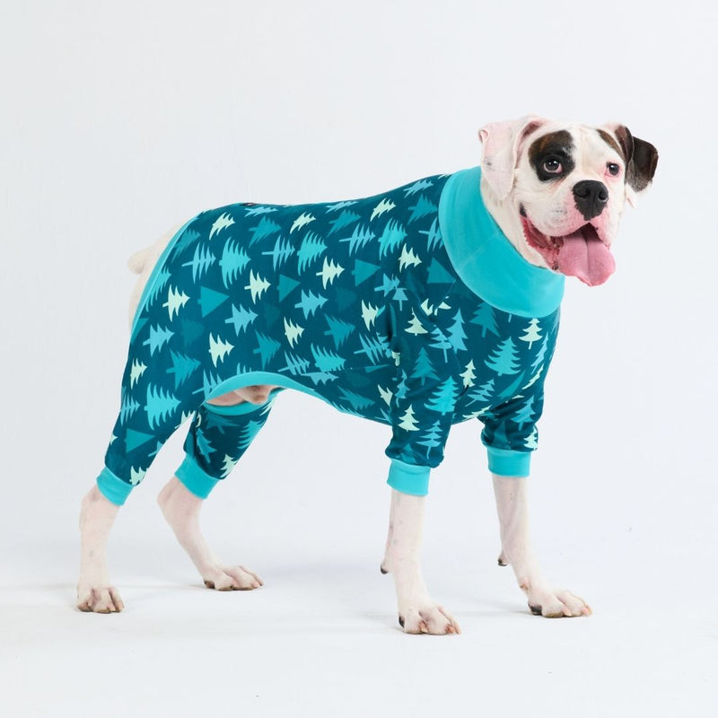 Dog Christmas Pajama - Pine Trees