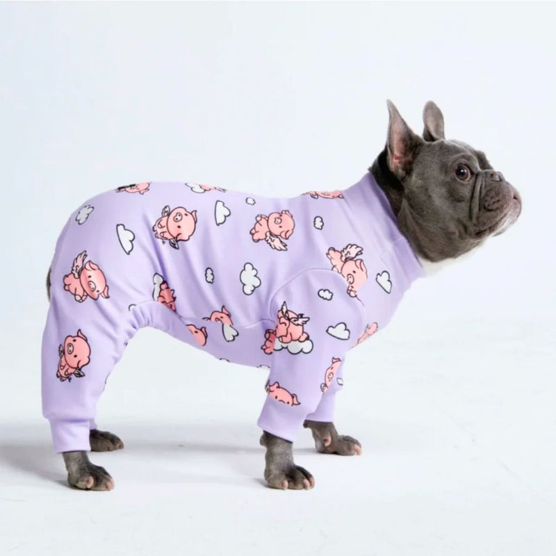 Human Pajama Top - When Pigs Fly - Purple