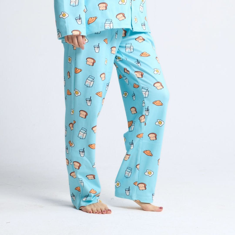 Human Pajama Pants - Breakfast Blue