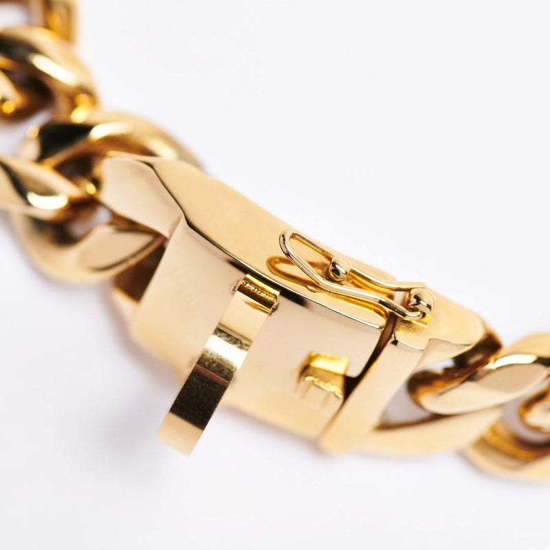 Gold Chain Dog Collar 20mm