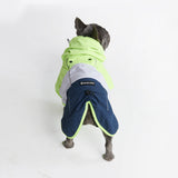 Dog Raincoat - Neon White Navy