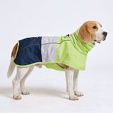 Dog Raincoat - Neon White Navy||size:XL