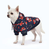 Christmas Dog Hoodie - Black Howdy Holidays||size:S