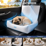 Frostcore™ Cama Refrescante para Asiento de Coche para Perros - Waffle Grey