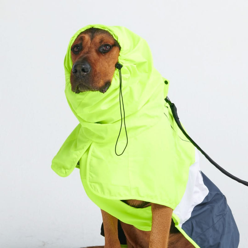 Breatheshield™ Dog Raincoat  - Lime White Navy