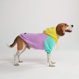 Purple Turquoise Yellow Dog Hoodie (SIZE S)