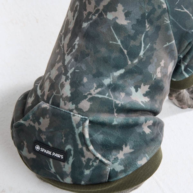 Concrete Wood Dog Hoodie - Timber