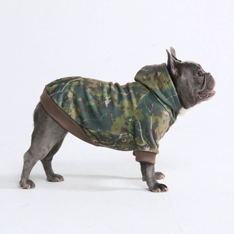 Concrete Wood Dog Hoodie - Moss