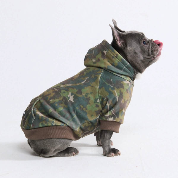 Concrete Wood Dog Hoodie - Moss