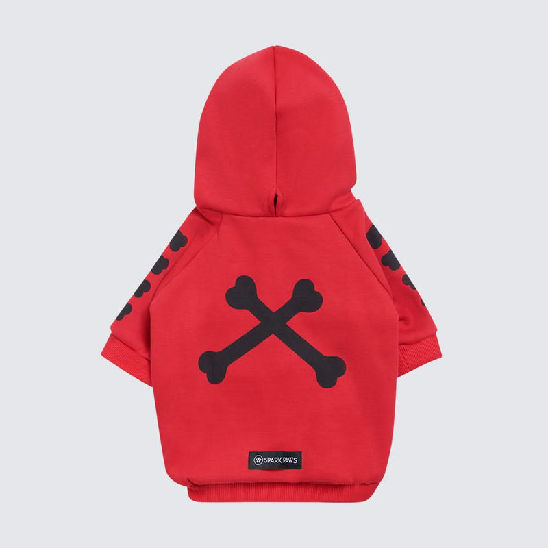 "WOOF" Dog Hoodie - Red (SIZE S & M)