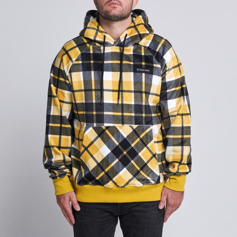 Yellow Plaid Human Hoodie