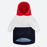 Red, White, Navy Dog Hoodie (SIZE L)